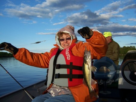Janice with walleye