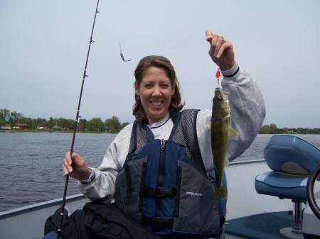 Julie with a walleye
