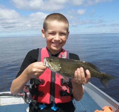 Justin with smallmouth#